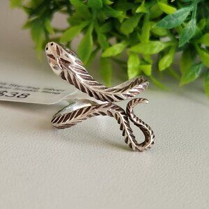 925 Sterling Silver Coiled Snake Ring
